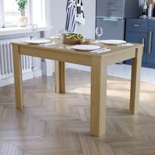 Image of Dining Table 4 6 Seater Modern Home Kitchen Dining Room Furniture White Grey