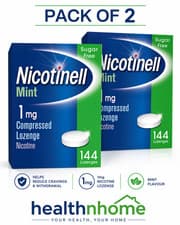 Image of 2x Nicotinell 1mg Mint Lozenges 144 Pack Nicotine Stop Smoking Aid