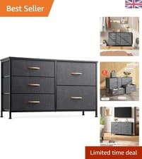 Image of Modern 5-Drawer Chest of Drawers, Stylish Storage Organizer for Bedroom & Nur...