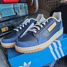Image of Adidas Originals NY 90 Mens Trainers Size UK 8 'Blue' Leather Suede