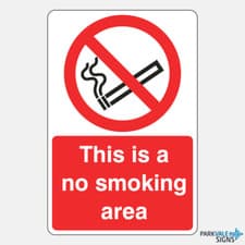 Image of This Is A No Smoking Area Sign