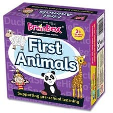 Image of BRAINBOX FIRST ANIMALS PRE SCHOOL LEARNING CARD GAME 3+