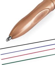 Image of Zebra Z Grip Elegance 4 in 1 Colours Retractable Ballpoint Pen 1.0Mm Rose Gold