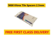 Image of Vitrex Tile Spacers 2.5 mm Wall Tile Spacer 2.5 mm Floor Tile Spacers 5000 Pack