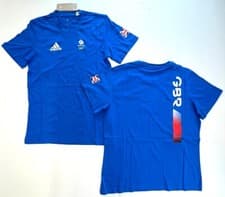 Image of Adidas Training Shirt Team GB Olympic 100% Cotton Blue Men Women XS S M L XL 2XL