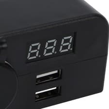 Image of ˙Car Adapter 2 USB Socket Voltage Digital Display Power Supply