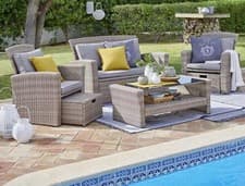 Image of Garden Sofa Set Outdoor Rattan 6 Seater Luxury Sectional Lounge Patio Furniture