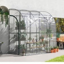 Image of 214x118x212cm Large Walk In Lean To Garden Greenhouse, Tomato House, Plant Stand