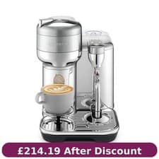 Image of Sage The Vertuo Creatista SVE850BSS Pod Coffee Machine Brushed Stainless Steel*