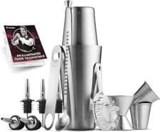 Image of FineDine Cocktail Shaker Set 14 Piece Cocktail Making Bar Set Restaurant Quality