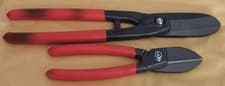 Image of 2 x NWS Gilbow Tin Snips 8" / 12" Made In Germany Straight Cut