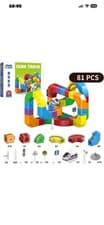 Image of 81 PCS  Gravity-Defying Electric Train Set - Flexible 3D Race Track for Kids 4-8