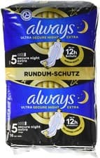 Image of Always Ultra Secure Night Extra Size 5 Sanitary Pads with Wings Pack of 16