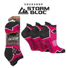 Image of Trainer Socks Women's Cushioned Arch Support Breathable 4-8 Storm Bloc - 3 Pairs