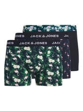 Image of Jack & Jones JACFLAMINGO Flower Trunks 3 Pack – Organic Cotton