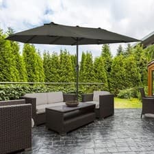 Image of 4.6M Garden Parasol Double-Sided Sun Umbrella Shelter for Outdoor Patio Market