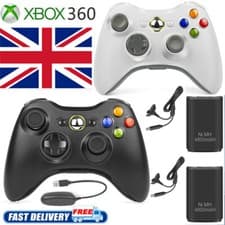 Image of Wireless Game Controller Gamepad for Microsoft XBOX 360 & Battery Pack USB Cable