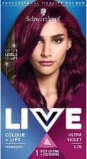 Image of Schwarzkopf Live Intense Colour Ultra violet L76 Pack of 3