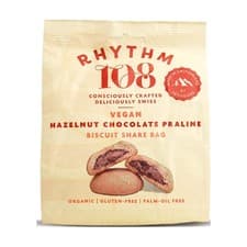Image of Rhythm 108 Hazelnut Chocolate Praline Share Bag 8x135g Organic Vegan