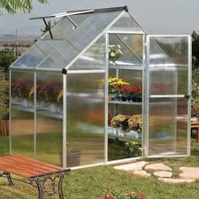 Image of Garden Greenhouse Canopia Mythos in Grey or Silver (Sizes 6x4, 6x6, 6x8 & 6x10)