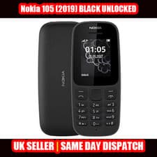Image of Nokia 105 (2019) Dual SIM Unlocked Phone - Black Colour with FREE SIMS