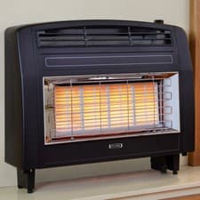 Image of Flavel Strata Gas Fire Black FORSBLEN 5 Year Warrany Radiant Gas Fire