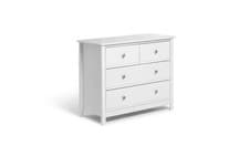 Image of White 4 Drawer (2+2) Chest Of Drawers Habitat Brooklyn - New Boxed