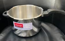 Image of prestige smartplus stainless steel high pressure cooker without lid 6 L