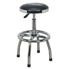 Image of Sealey SCR17 Heavy-Duty Pneumatic Workshop Stool Adjustable Height Swivel Seat