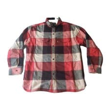 Image of Levis Overshirt Shacket Men Medium Gold Tab Checked Padded Long Sleeve Buttoned