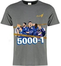 Image of Mens/Womens Organic Cotton T Shirt '5000-1' Leicester City. Sizes S - 3 XL