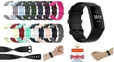 Image of For Fitbit Charge 4 Strap Replacement Silicone Wristband Band Watch Wrist Straps