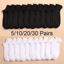 Image of Mens Womens Trainer Liner Ankle Socks Invisible Cotton Low Cut Sports Socks lot