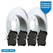 Image of Rear Brake Discs & Pads Braking Service Replacement Kit Fits Renault Laguna