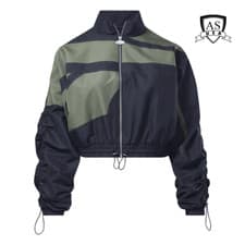 Image of Reebok Cardi B Woven Jacket Full Zip 2X-4X Green Black Gym Casual HA2699