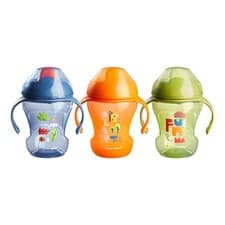 Image of Tommee Tippee Trainer Sippee Cup, 7m+, 8oz, Pack of 3 Non-Spill Trainer Cups for