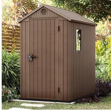 Image of 6x4 ft Apex Plastic Shed with floor & 1 window (Base included)