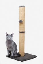 Image of TALL LARGE CAT SCRATCHING POST 78CM STRONG NATURAL SISAL POLE HEAVY DUTY BASE