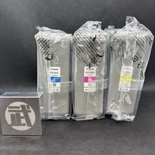 Image of Canon PFI-303 C M Y Ink Cartridge GENUINE 330ml EXPIRED NEW Unopened Set of 3