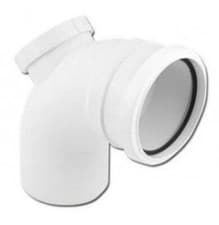 Image of FloPlast Ring Seal Soil Access Bend - 92.5 Degree x 110mm White SP169