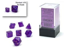 Image of Chessex Dice Set – 10mm Borealis Purple/Gold Luminary Polyhedral Dic (US IMPORT)