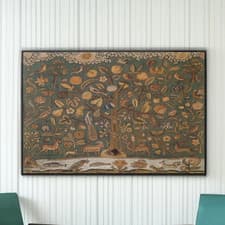 Image of The Tree of Life Canvas Wall Art - British Medieval Poster - Folk Painting Print