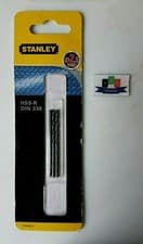 Image of Stanley 2.5 mm HSS-R DIN 338 Drill Bits (3pcs) - New And Sealed