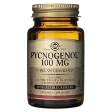 Image of Solgar Pycnogenol 100mg Pine Bark Extract Vegan 30 Vegetable Capsules