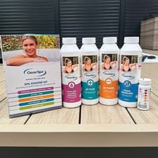 Image of CleverSpa Universal Spa Natural Chemical Outdoor Hot Tub Starter Kit Chlorine