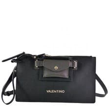 Image of Valentino Bags Prestige Shoulder Bag Clutch Black Gray New