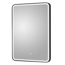 Image of Hudson Reed Hydrus Black Framed LED Touch Sensor Bathroom Mirror 700mm H x 500mm