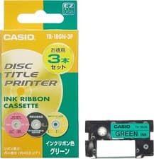 Image of CASIO TR-18BK-3P Black DISK TITLE PRINTER INK RIBBON CASSETTE Set of 5 japan