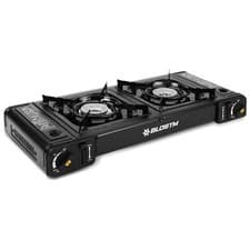 Image of BLOSTM Portable Camping Gas Stove Double Burner With Automatic Ignition System