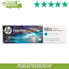 Image of Genuine HP L0R09A 981X High Yield Cyan Original PageWide Ink Cartridge ⭐⭐⭐⭐⭐